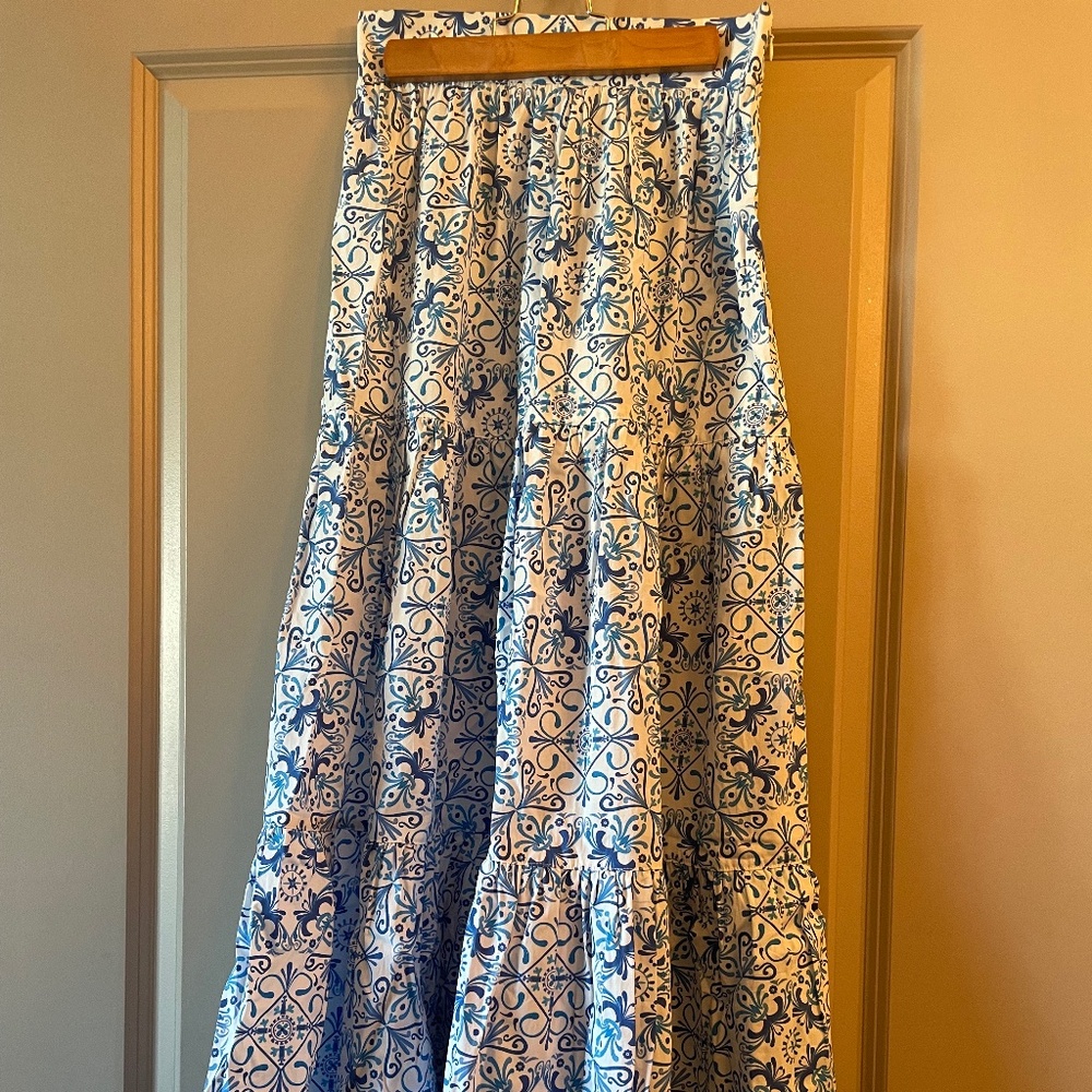 Hill House XS Blue Mosaic Skirt